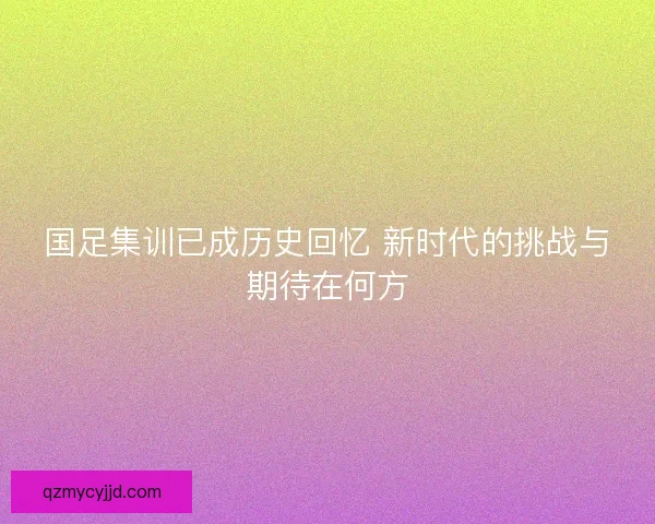 国足集训已成历史回忆 新时代的挑战与期待在何方