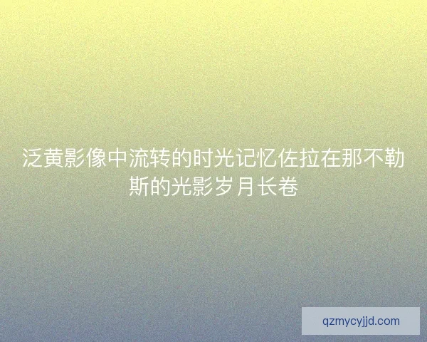 泛黄影像中流转的时光记忆佐拉在那不勒斯的光影岁月长卷 泛黄影像中流转的时光记忆佐拉在那不勒斯的光影岁月长卷